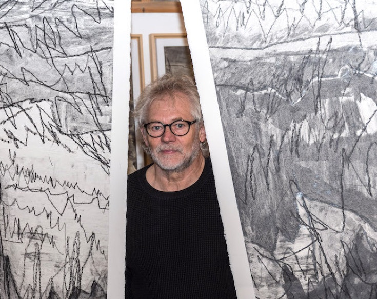 Gerhard Wöß im Atelier 